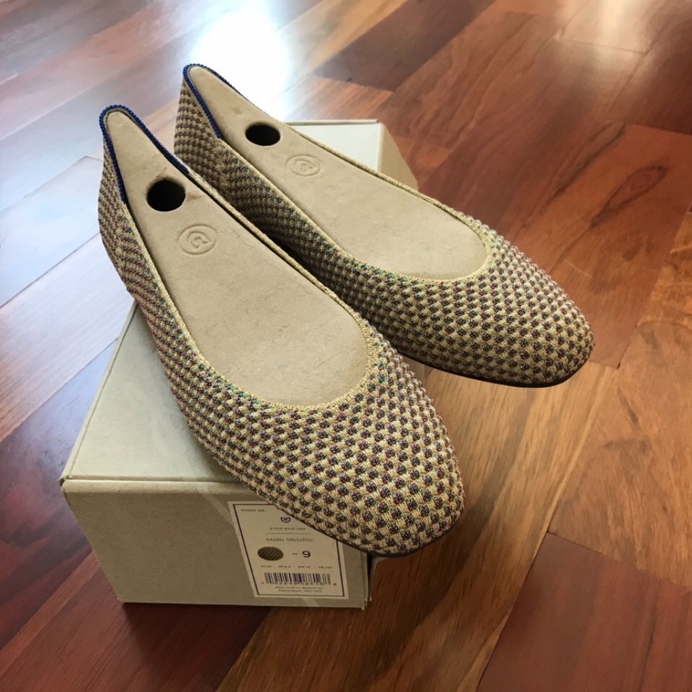 Rothy’s The Square Multi Metallic, size 9